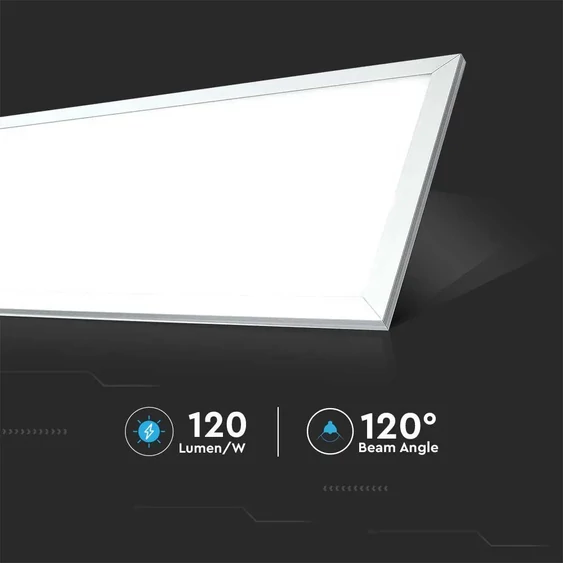 V-TAC LED panel hideg fehér 29W 120 x 30cm, 137 Lm/W - SKU 216258