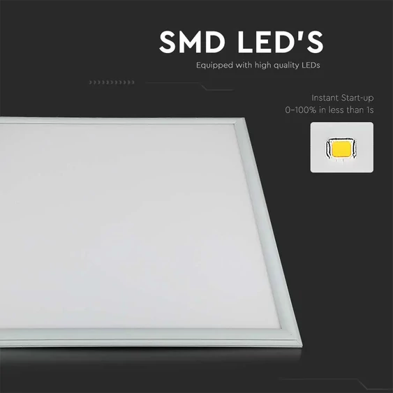V-TAC LED panel hideg fehér 29W 60 x 60cm, 137 Lm/W - SKU 2162426