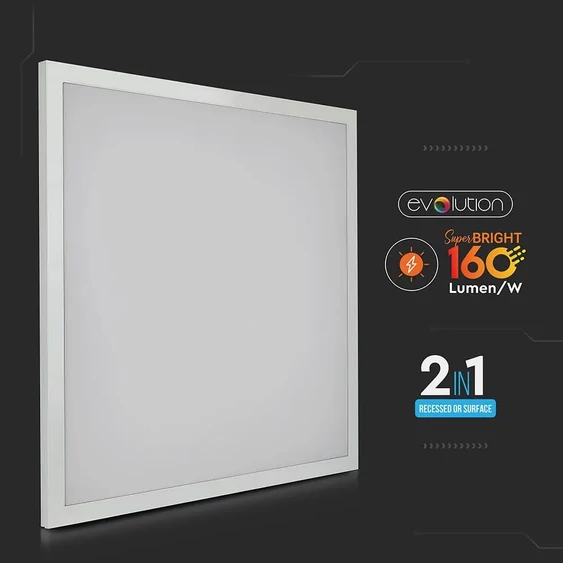 V-TAC LED panel természetes fehér 160 Lm/W 25W 60 x 60cm - SKU 6601
