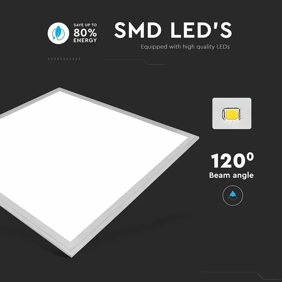 V-TAC LED panel természetes fehér 40W 60 x 60cm, 120 Lm/W - SKU 2160246