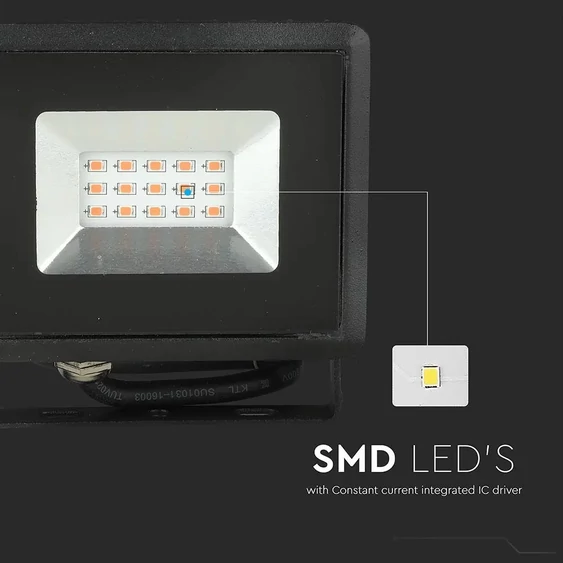 V-TAC LED reflektor 10W IP65 piros - SKU 5989