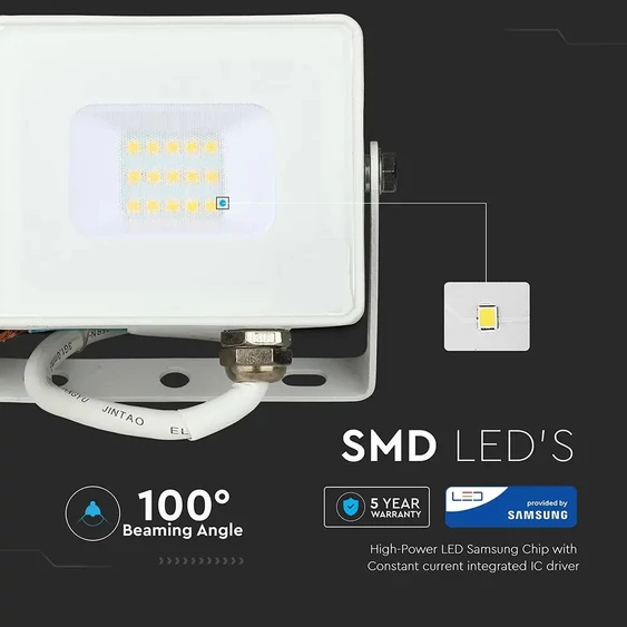 V-TAC LED reflektor 10W természetes fehér Samsung chip - SKU 428