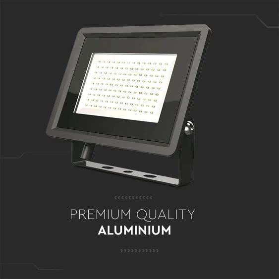 V-TAC F-széria LED reflektor 200W hideg fehér, fekete házzal - SKU 6734