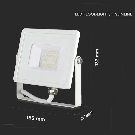 20W LED Floodlight SMD SAMSUNG CHIP White Body 6400K