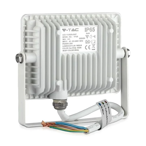 V-TAC LED reflektor 20W hideg fehér Samsung chip - SKU 444