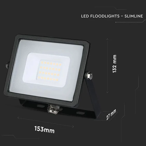 V-TAC LED reflektor 20W természetes fehér Samsung chip - SKU 440