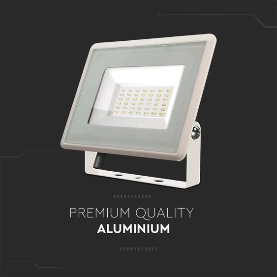 V-TAC F-széria LED reflektor 30W hideg fehér, fehér házzal - SKU 6748
