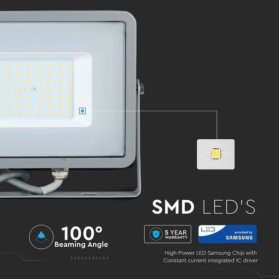 V-TAC LED reflektor 50W hideg fehér Samsung chip - SKU 465