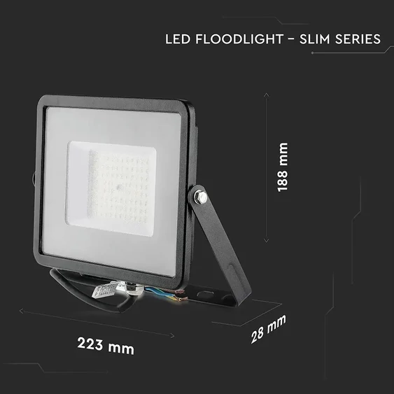 V-TAC LED reflektor 50W természetes fehér 120 Lm/W - SKU 760