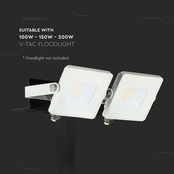 V-TAC LED reflektor tartó fekete konzol - SKU 3622