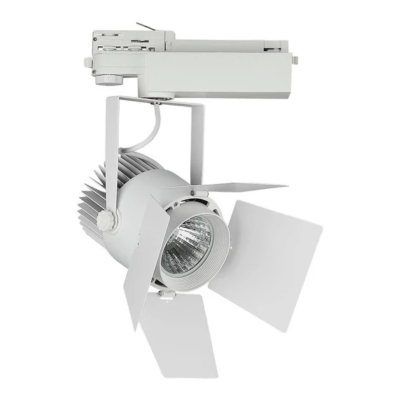V-TAC LED sínes spotlámpa állítható 33W CRI>90 napfény fehér, fehér ház - SKU 370