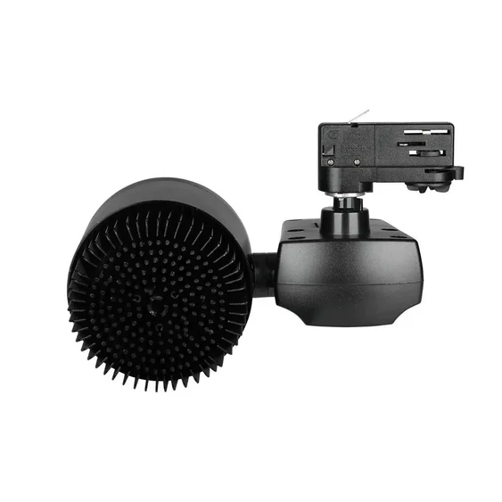 V-TAC LED sínes spotlámpa állítható 40W természetes fehér, fekete házzal - SKU 1192