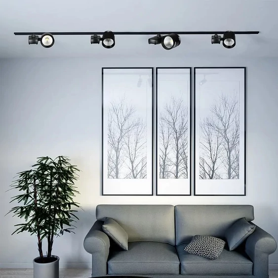 V-TAC LED sínes spotlámpa állítható 40W természetes fehér, fekete házzal - SKU 1192