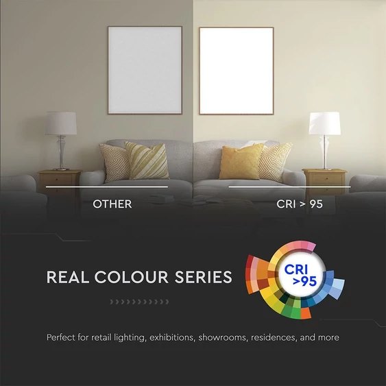 V-TAC LED sínes spotlámpa állítható CRI>95 15W meleg fehér, fehér házzal - SKU 1298