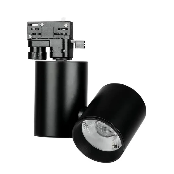 V-TAC LED sínes spotlámpa állítható CRI>95 30W hideg fehér, fekete házzal - SKU 1297