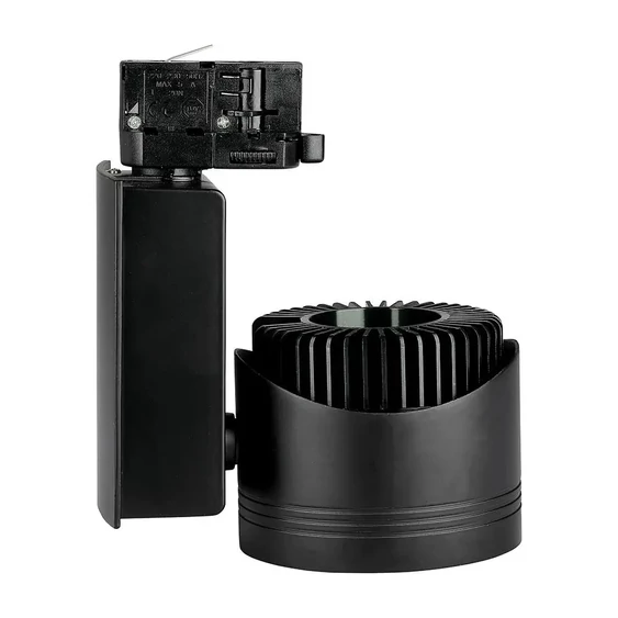V-TAC LED sínes spotlámpa állítható CRI>95 33W napfény fehér, fekete házzal - SKU 1235