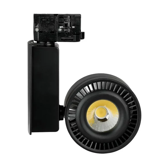 V-TAC LED sínes spotlámpa állítható CRI>95 33W napfény fehér, fekete házzal - SKU 1235