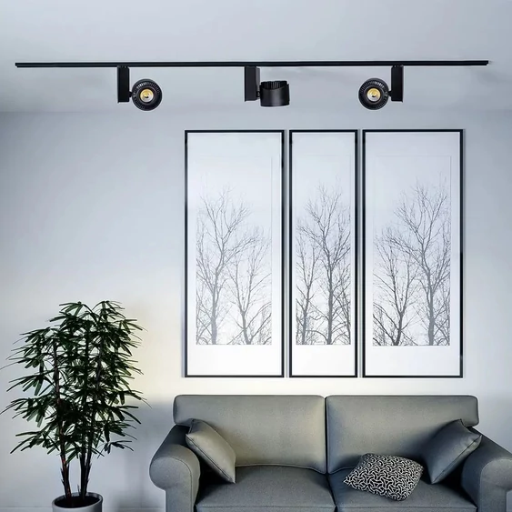 V-TAC LED sínes spotlámpa állítható CRI>95 45W napfény fehér, fekete házzal - SKU 1238