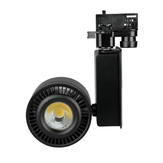 V-TAC LED sínes spotlámpa állítható CRI>95 45W napfény fehér, fekete házzal - SKU 1238