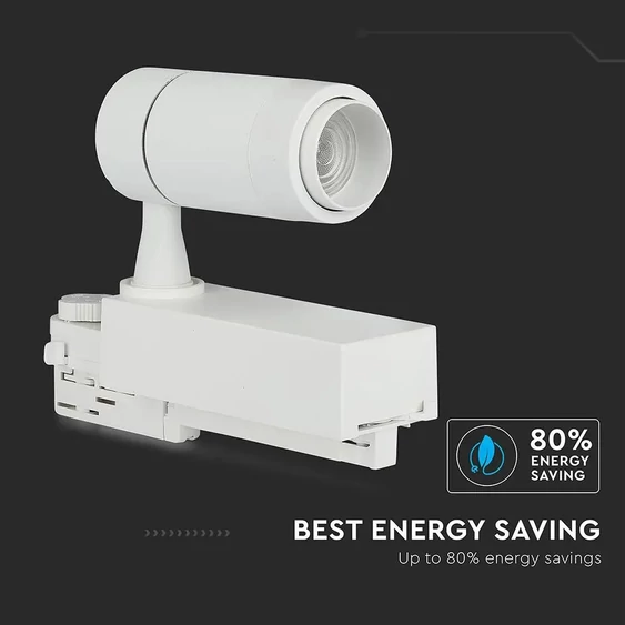 V-TAC LED sínes spotlámpa állítható dimmelhető 15W változtatható színhőmérséklet, fehér - SKU 1456