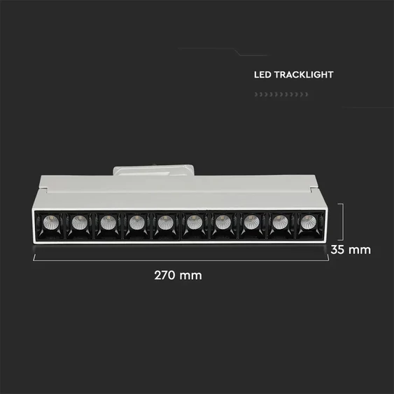 V-TAC LED sínes spotlámpa dönthető 25W CRI>90 UGR<19 meleg fehér - SKU 20009