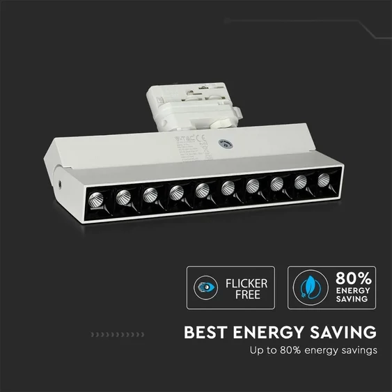 V-TAC LED sínes spotlámpa dönthető 25W CRI>90 UGR<19 meleg fehér - SKU 20009