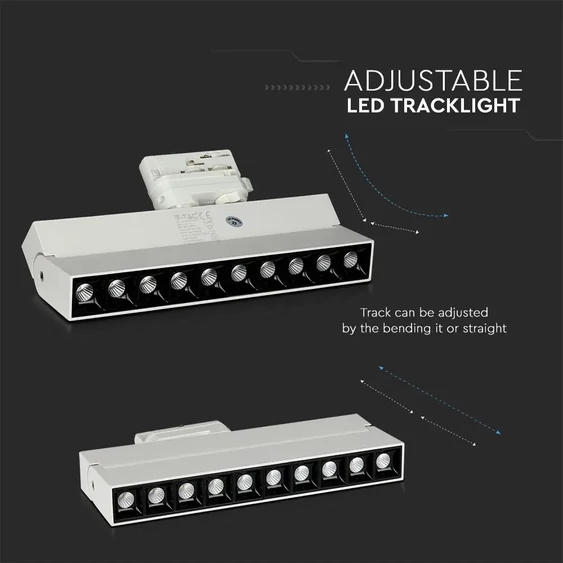 V-TAC LED sínes spotlámpa dönthető 25W CRI>90 UGR<19 meleg fehér - SKU 20009
