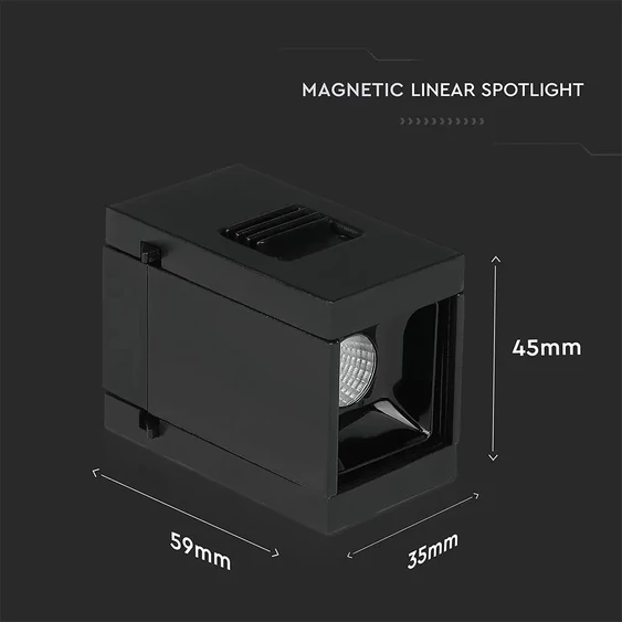 V-TAC LED spotlámpa mágneses sínhez 1W CRI>90 UGR<19 természetes fehér - SKU 7959