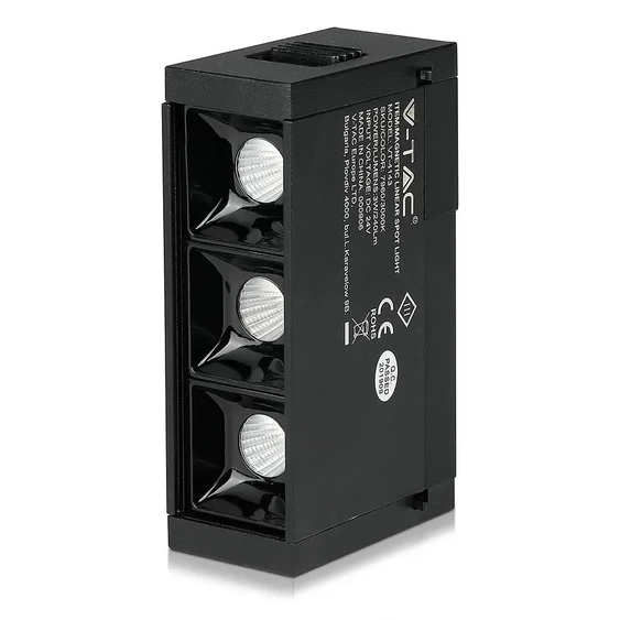 V-TAC LED spotlámpa mágneses sínhez 3W CRI>90 UGR<19 meleg fehér - SKU 7960