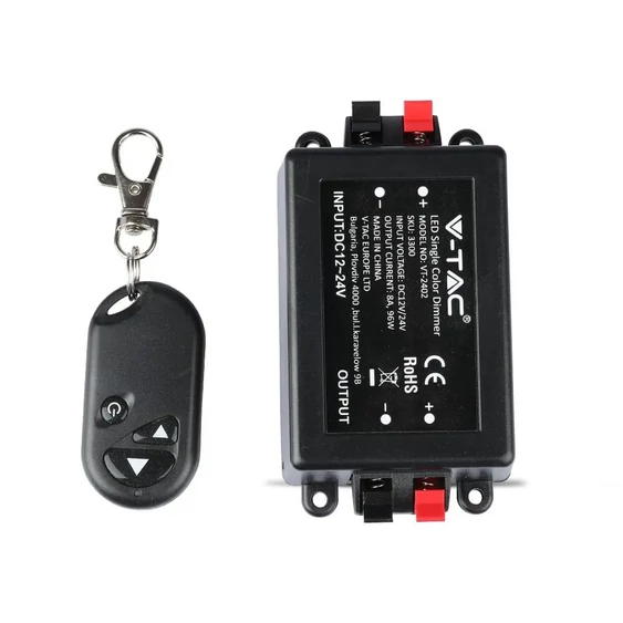 V-TAC LED szalag dimmer távirányítóval 12/24V - SKU 3300
