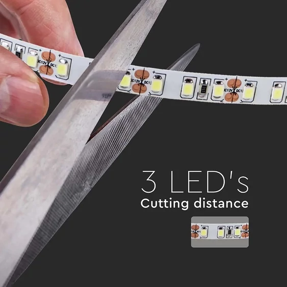 V-TAC LED szalag IP20 SMD 2835 chip 120 db/m természetes fehér, 100 Lm/W - SKU 212623
