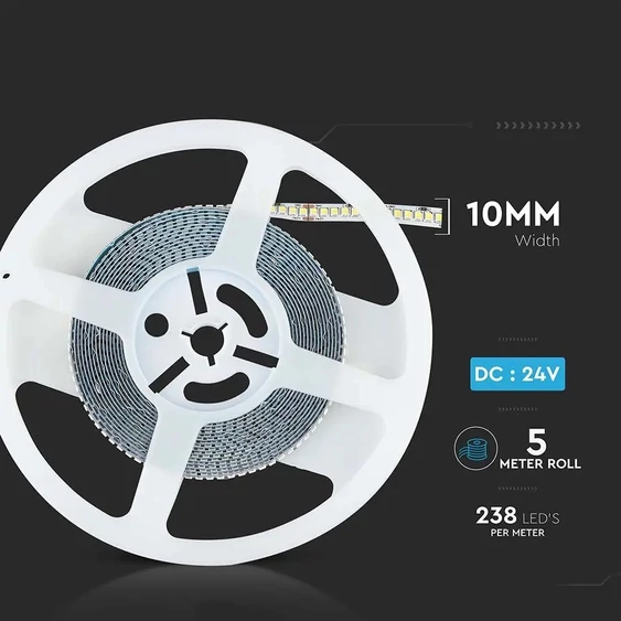 LED Strip SMD2835 - 238 LEDs 24V IP20 6400K  135LM/W