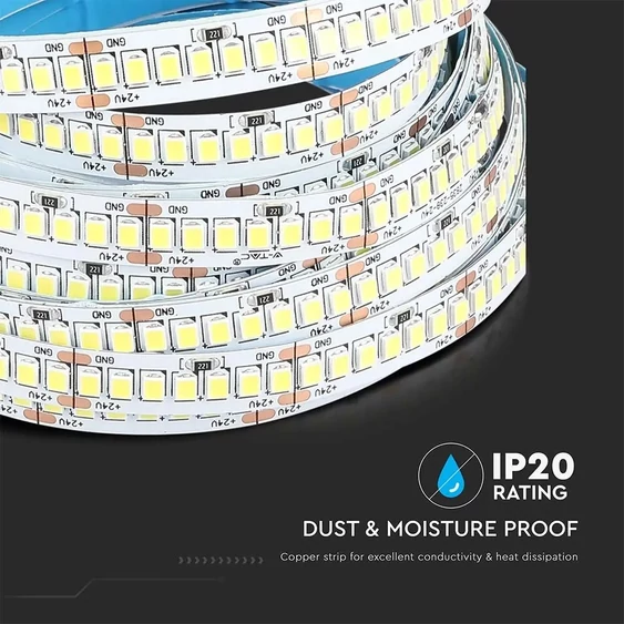 LED Strip SMD2835 - 238 LEDs 24V IP20 3000K  135LM/W