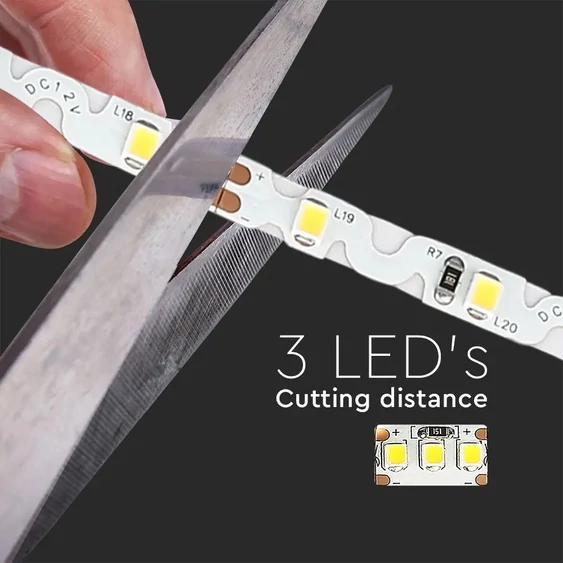 V-TAC LED szalag IP20 SMD 2835 chip 60 db/m meleg fehér - SKU 2559