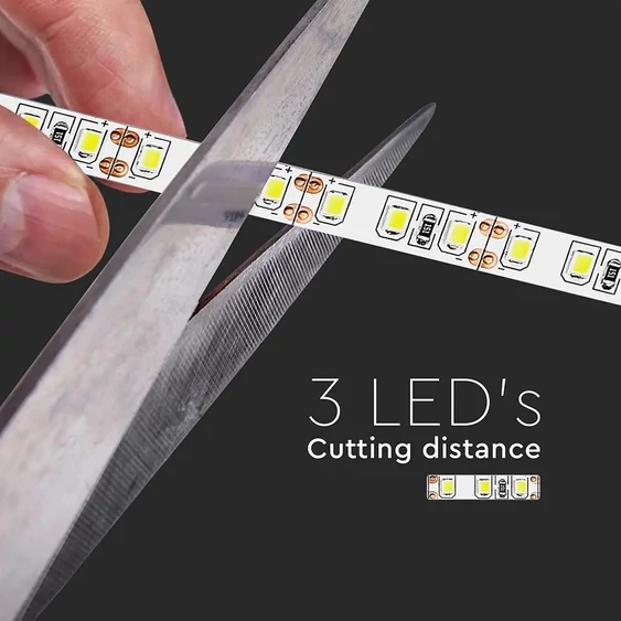 V-TAC LED szalag IP20 SMD 3528 chip 120 db/m természetes fehér, 100 Lm/W - SKU 212042