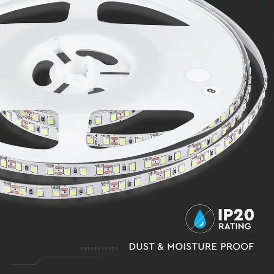 V-TAC LED szalag IP20 SMD 3528 chip 120 db/m természetes fehér - SKU 2042