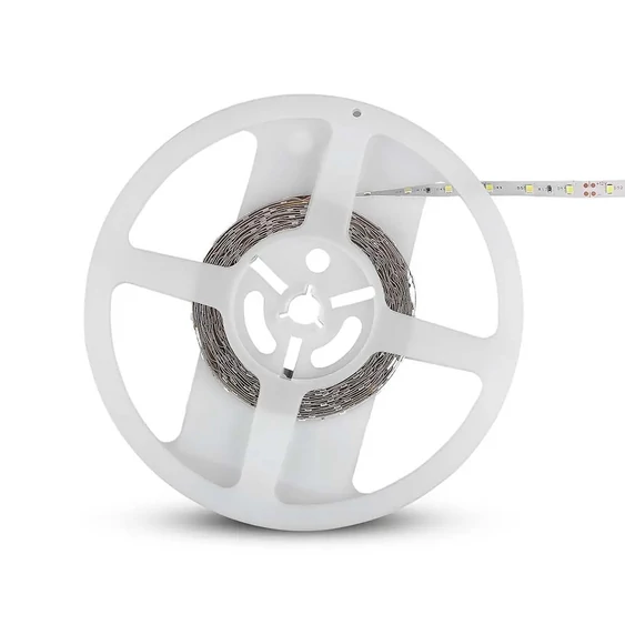 V-TAC LED szalag IP20 SMD 3528 chip 60 db/m természetes fehér, 100 Lm/W - SKU 212041