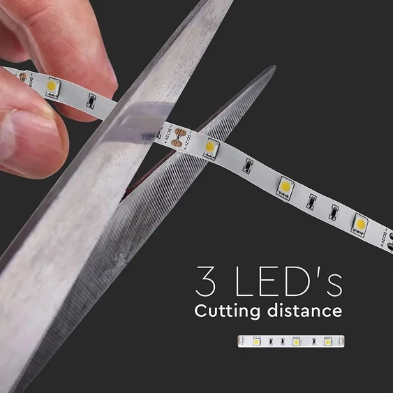 V-TAC LED szalag IP20 SMD 5050 chip 30 db/m hideg fehér - SKU 2133