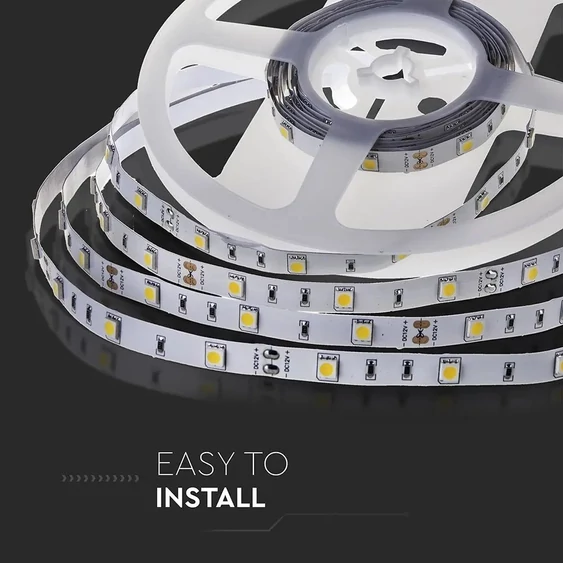 V-TAC LED szalag IP20 SMD 5050 chip 30 db/m hideg fehér - SKU 2133