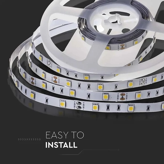 V-TAC LED szalag IP20 SMD 5050 chip 30 db/m meleg fehér - SKU 212135