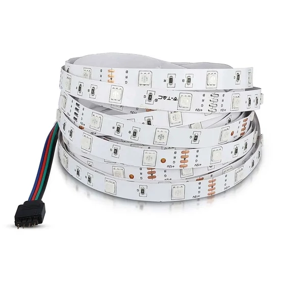 V-TAC LED szalag IP20 SMD 5050 chip 30 db/m RGB - SKU 212124