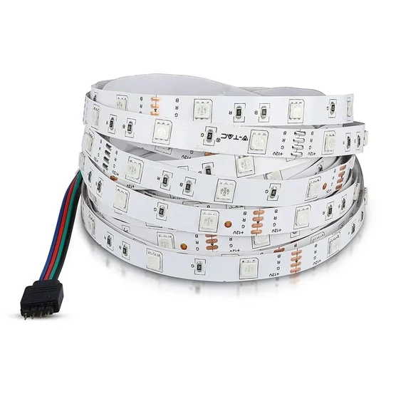 V-TAC LED szalag IP20 SMD 5050 chip 30 db/m RGB - SKU 2124