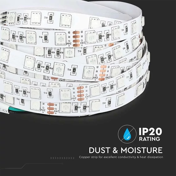 LED Strip SMD5050 - 60 LEDs 24V RGB IP20 5M