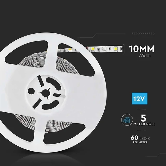 V-TAC LED szalag IP20 SMD 5050 chip 60 db/m RGB + természetes fehér - SKU 212552