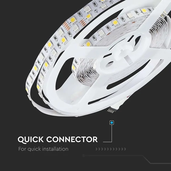 V-TAC LED szalag IP20 SMD 5050 chip 60 db/m RGB + természetes fehér - SKU 212552