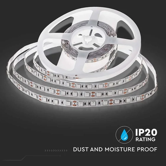 V-TAC LED szalag IP20 SMD 5050 chip 60 db/m természetes fehér - SKU 212143