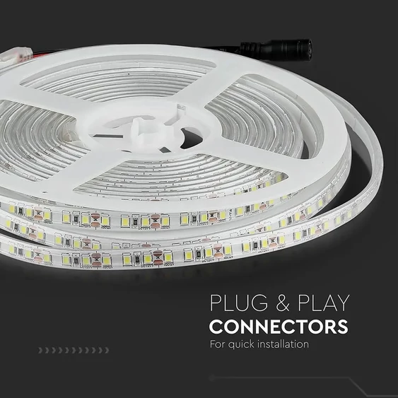 V-TAC LED szalag IP65 SMD 3528 chip 120 db/m hideg fehér - SKU 2037