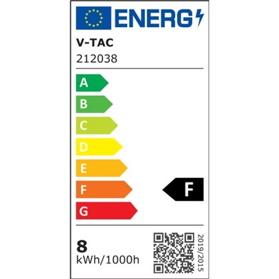 V-TAC LED szalag IP65 SMD 3528 chip 120 db/m meleg fehér, 100 Lm/W - SKU 212038