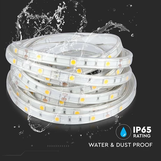 V-TAC LED szalag IP65 SMD 5050 chip 30 db/m meleg fehér - SKU 212145