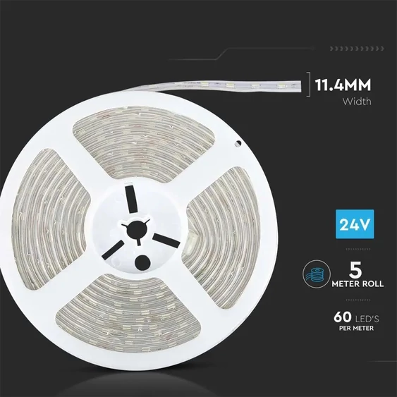 LED Strip 5050 60 Led 24V IP65 3000K